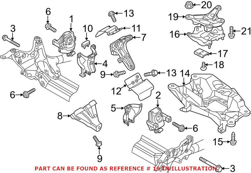 Audi Automatic Transmission Mount Bracket 4G0399115G